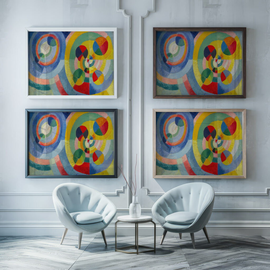 Circular Forms 1930 Robert Delaunay framed posters mockup