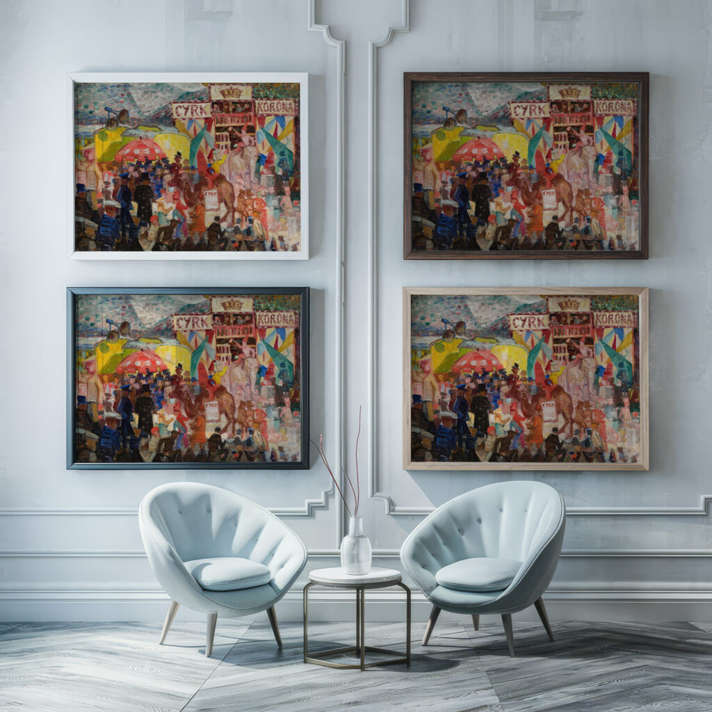 Circus 1934 Stanislaw Osostowicz framed posters mockup