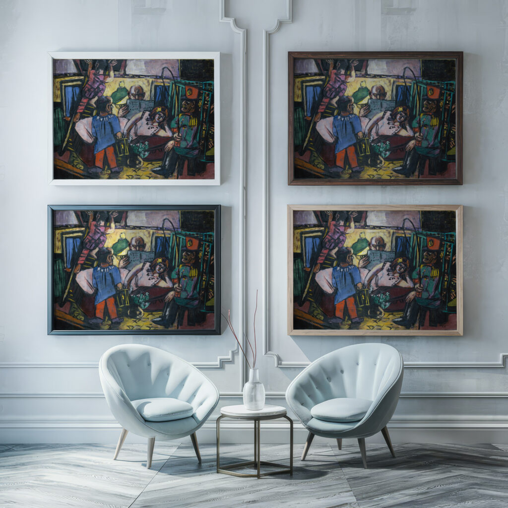 Circus Caravan 1940 Max Beckmann framed posters mockup