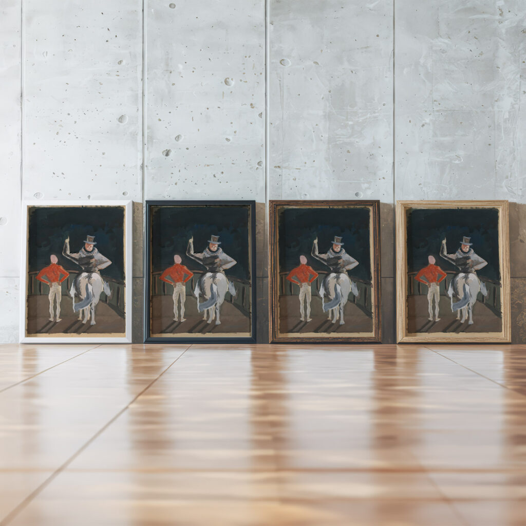 Circus Motif 19360–1937 Cyprian Majernik framed posters mockup