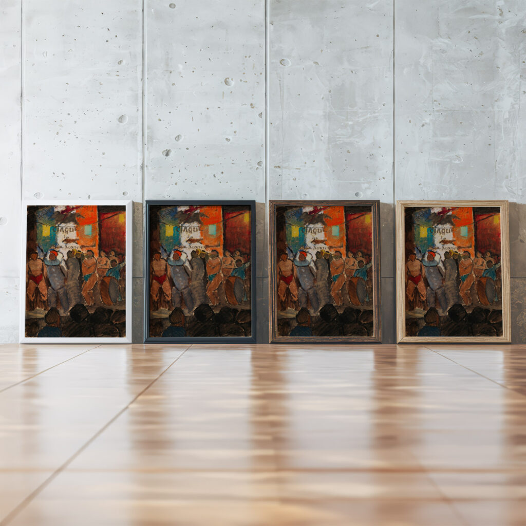 Circus in Paris 1913 Alvar Cawen framed posters mockup