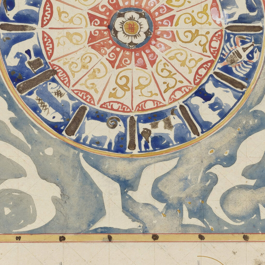 Cirkel met tekens van de dierenriem 1874 1945 Carel Adolph Lion Cachet 8 mockup