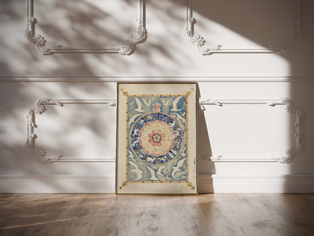 Cirkel met tekens van de dierenriem 1874 1945 Carel Adolph Lion Cachet video mockup