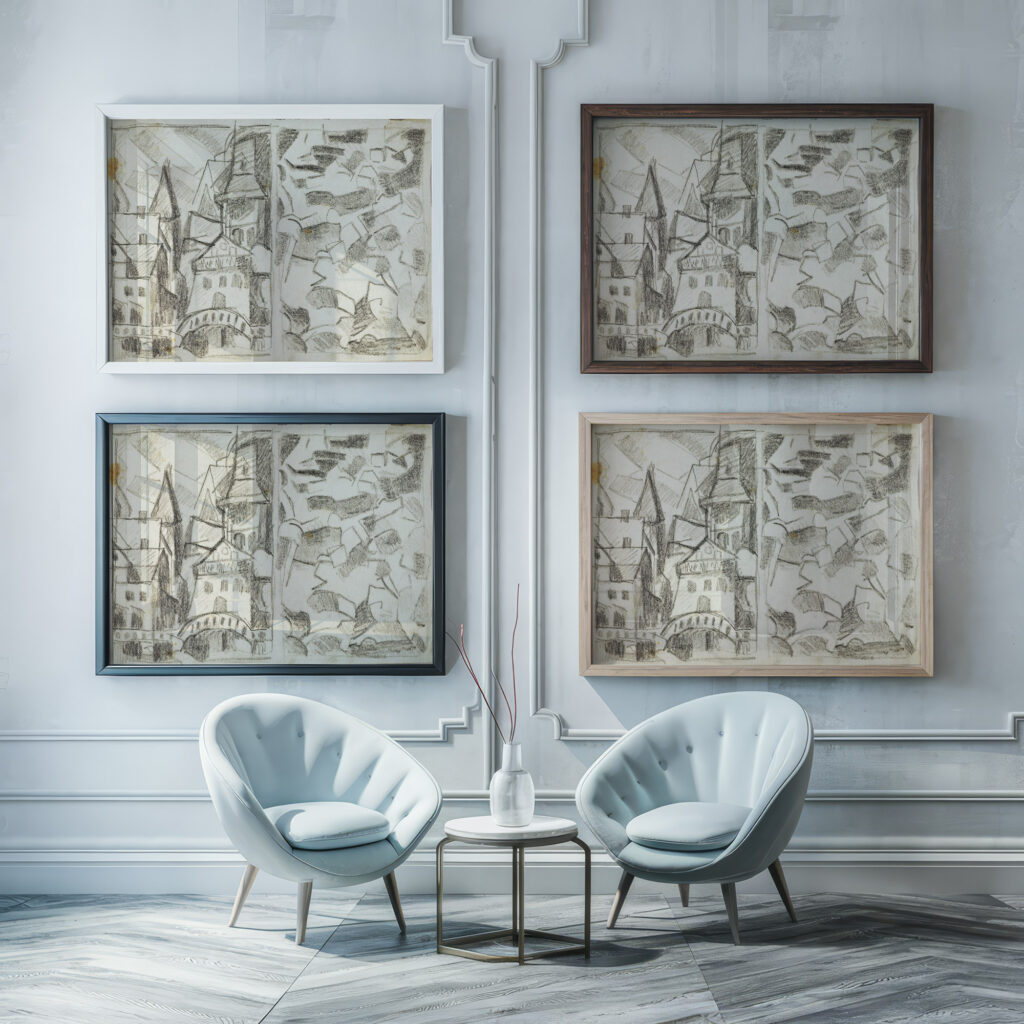 City Scene–Abstract Carl Newman framed posters mockup