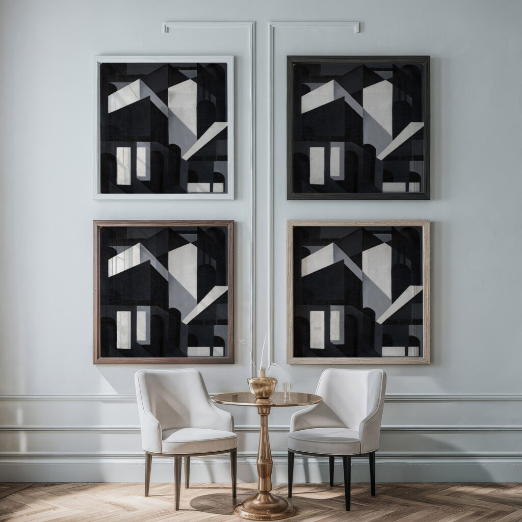 City Shapes 1922–23 Louis Lozowick framed posters mockup