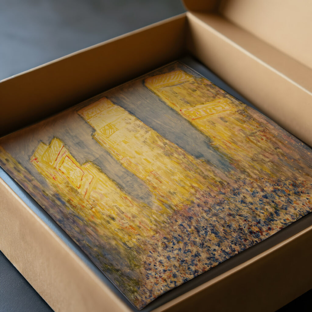 Cityscape circa 1914 Abraham Walkowitz video mockup