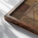 Ciudad 1941 Joaquin Torres Garcia close up dark wood mockup