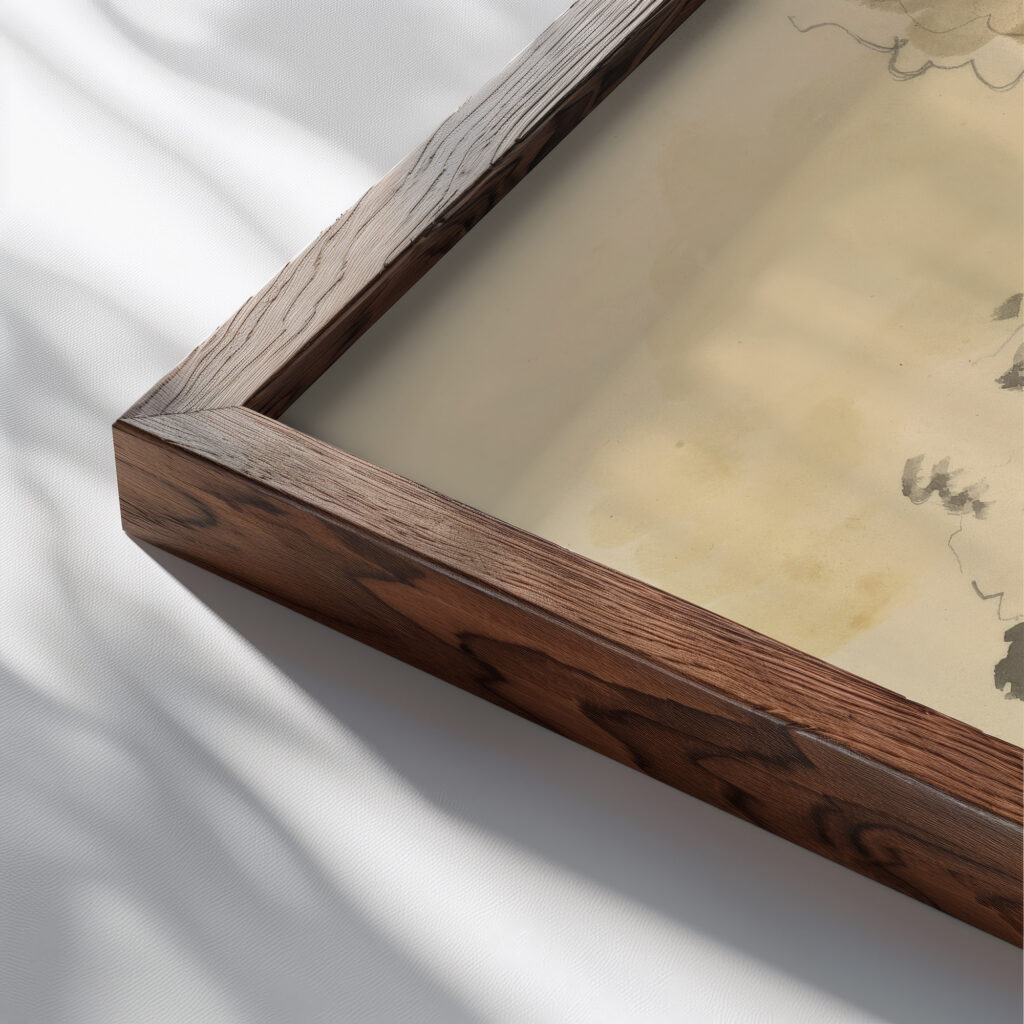 Cliffs Paul Nash close up dark wood mockup