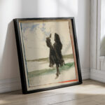 Cloaked man in landscape Edwin Austin Abbey 4 mockup