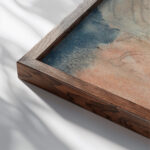 Cloud Study 1800s Unknown close up dark wood mockup