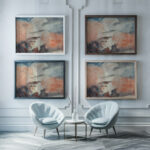 Cloud Study 1800s Unknown framed posters mockup