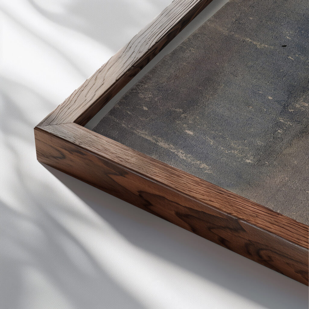 Clouds at Dawn James Hamilton Shegogue close up dark wood mockup