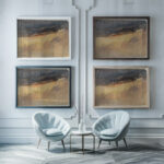 Clouds at Dawn James Hamilton Shegogue framed posters mockup