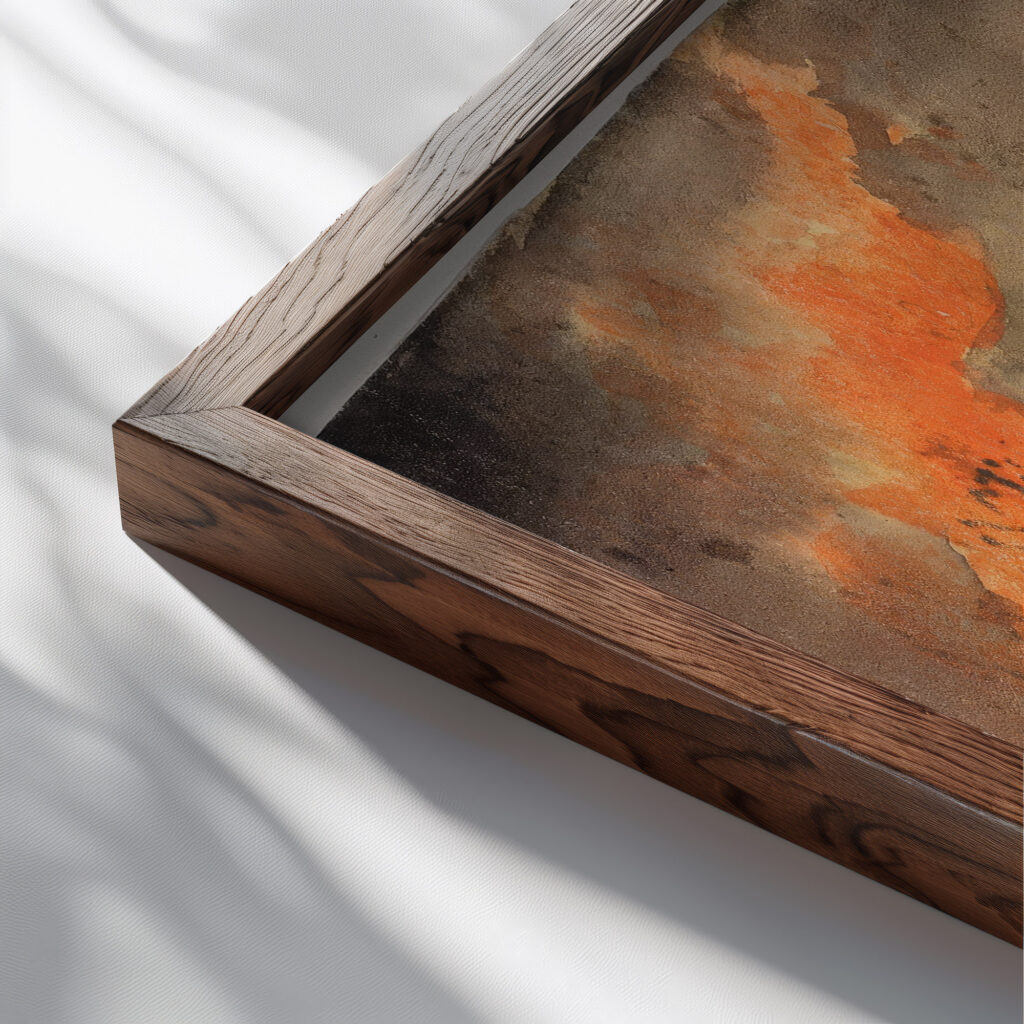 Clouds at Sunset James Hamilton Shegogue close up dark wood mockup