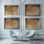 Clouds at Sunset James Hamilton Shegogue framed posters mockup