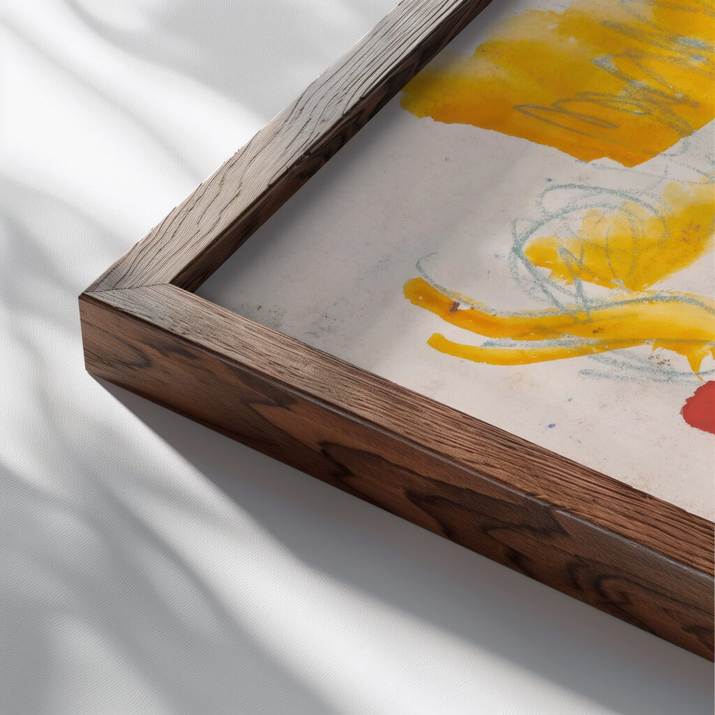 Clown Jules Schmalzigaug close up dark wood mockup