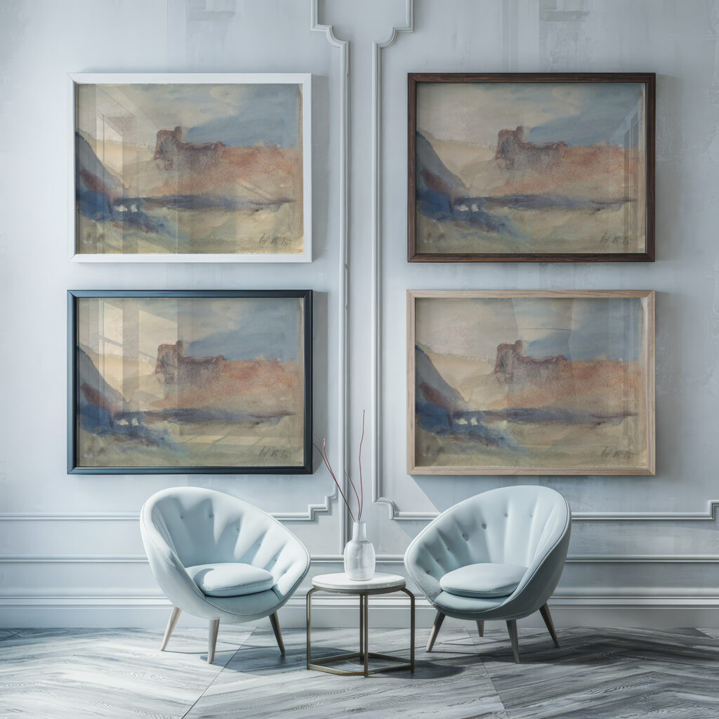 Coast near Tunis Hercules Brabazon Brabazon framed posters mockup