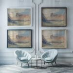 Coast near Tunis Hercules Brabazon Brabazon framed posters mockup