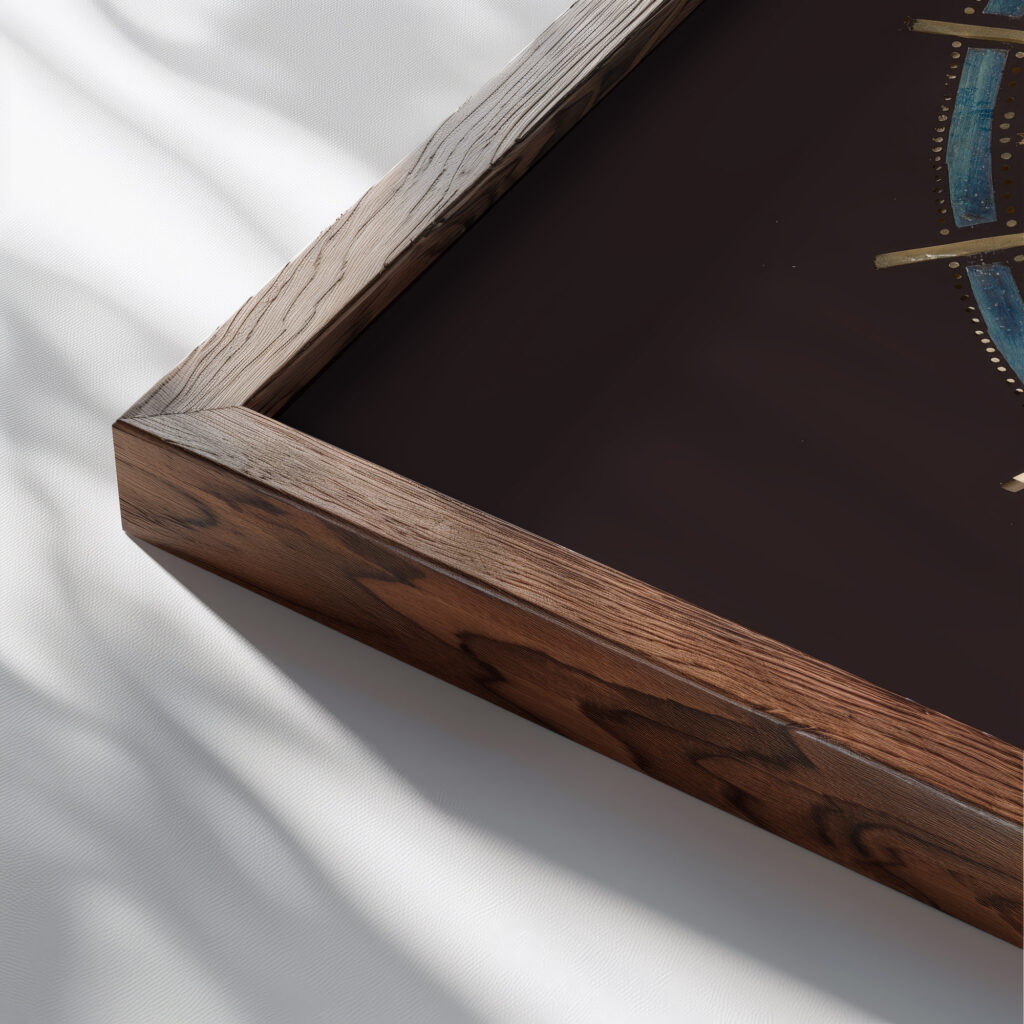 Cobweb Star ca. 1780 Unknown close up dark wood mockup