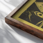 Cocotte on the Street 1915 Ernst Ludwig Kirchner close up dark wood mockup