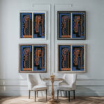 Collection decors et couleurs Pl.01 1930 Georges Valmier framed posters mockup