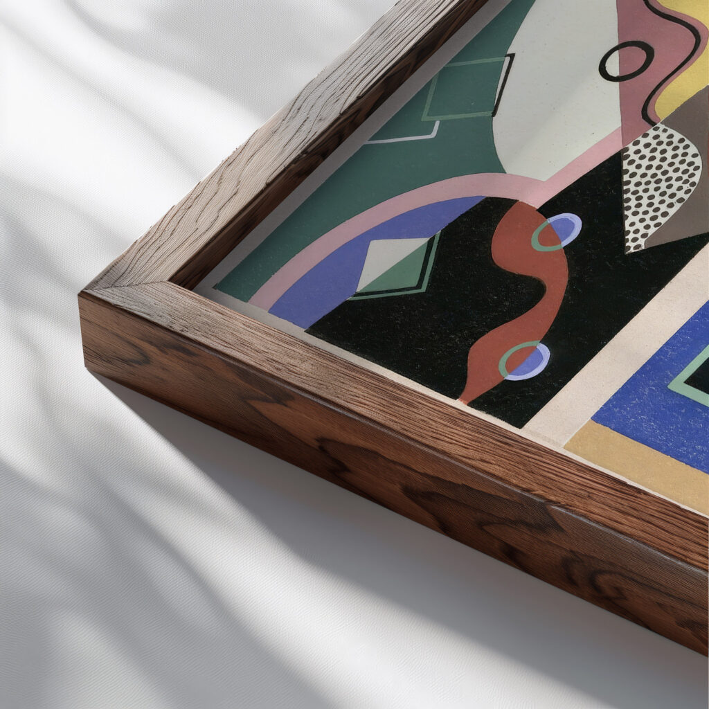 Collection decors et couleurs Pl.03 1930 Georges Valmier close up dark wood mockup