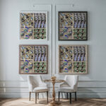 Collection decors et couleurs Pl.05 1930 Georges Valmier framed posters mockup