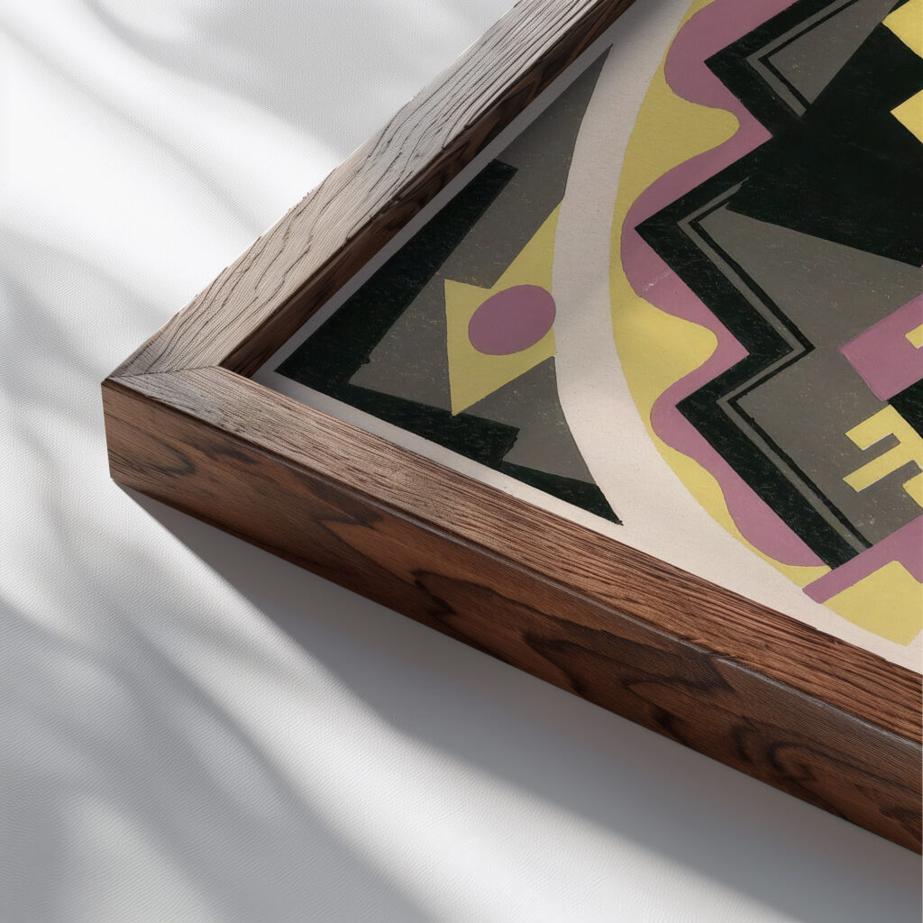 Collection decors et couleurs Pl.06 1930 Georges Valmier close up dark wood mockup