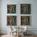 Collection decors et couleurs Pl.08 1930 Georges Valmier framed posters mockup