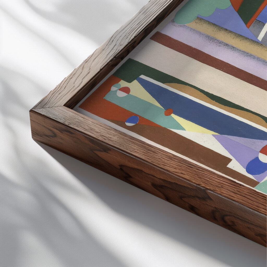 Collection decors et couleurs Pl.09 1930 Georges Valmier close up dark wood mockup