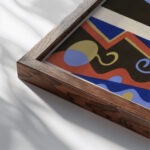 Collection decors et couleurs Pl.10 1930 Georges Valmier close up dark wood mockup