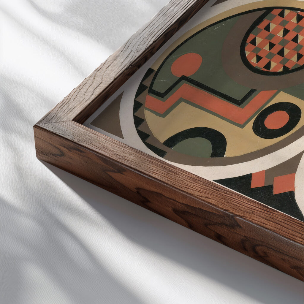 Collection decors et couleurs Pl.12 1930 Georges Valmier close up dark wood mockup