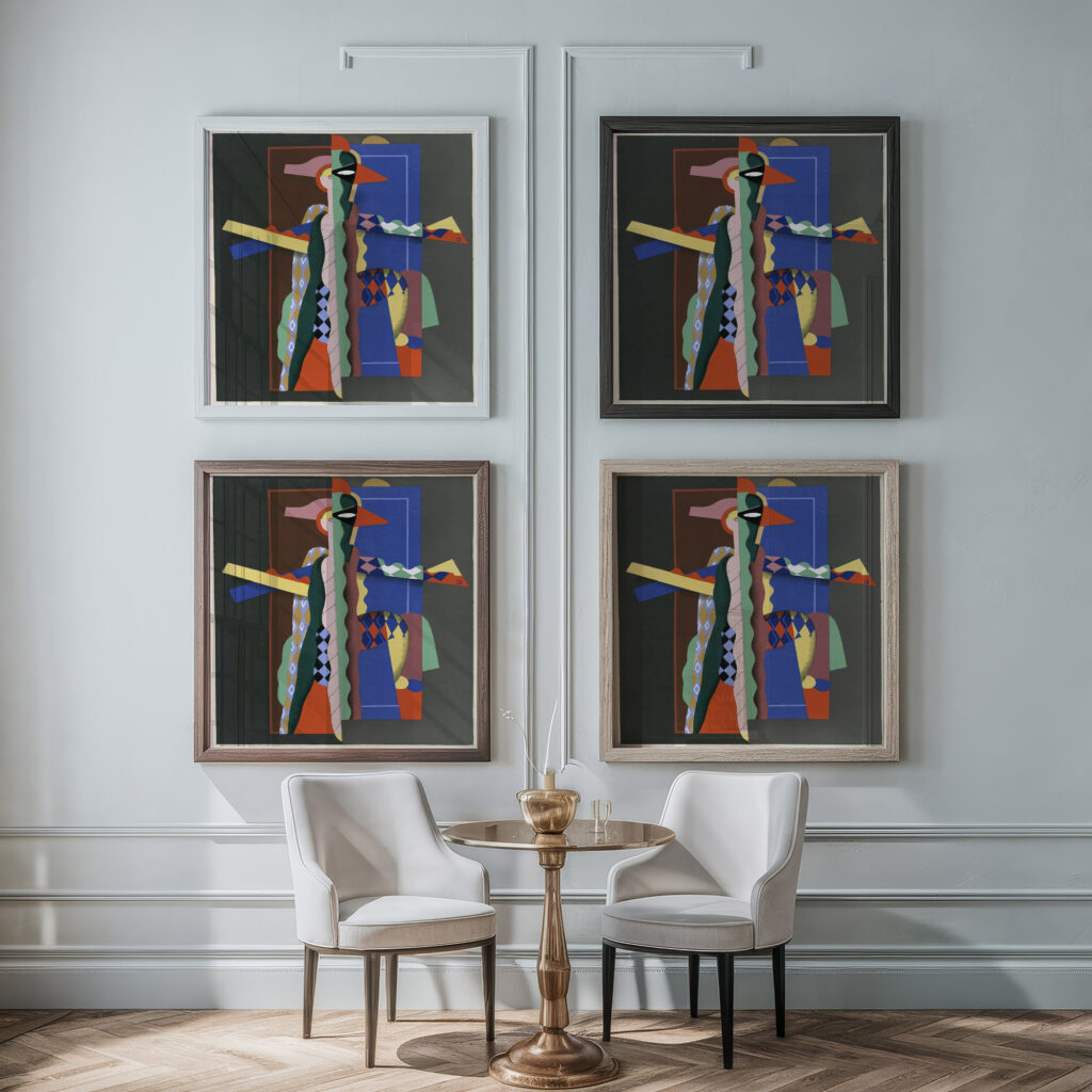 Collection decors et couleurs Pl.13 1930 Georges Valmier framed posters mockup