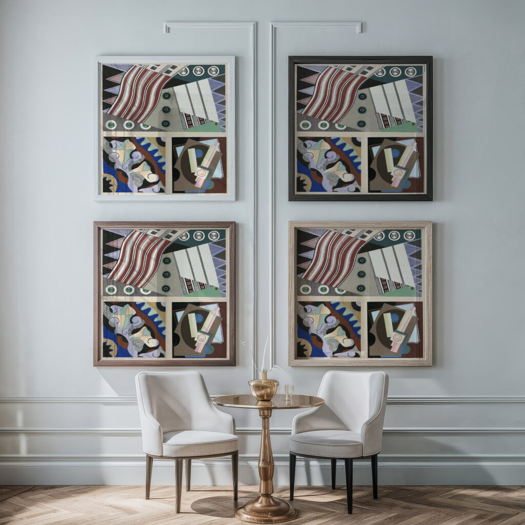 Collection decors et couleurs Pl.14 1930 Georges Valmier framed posters mockup