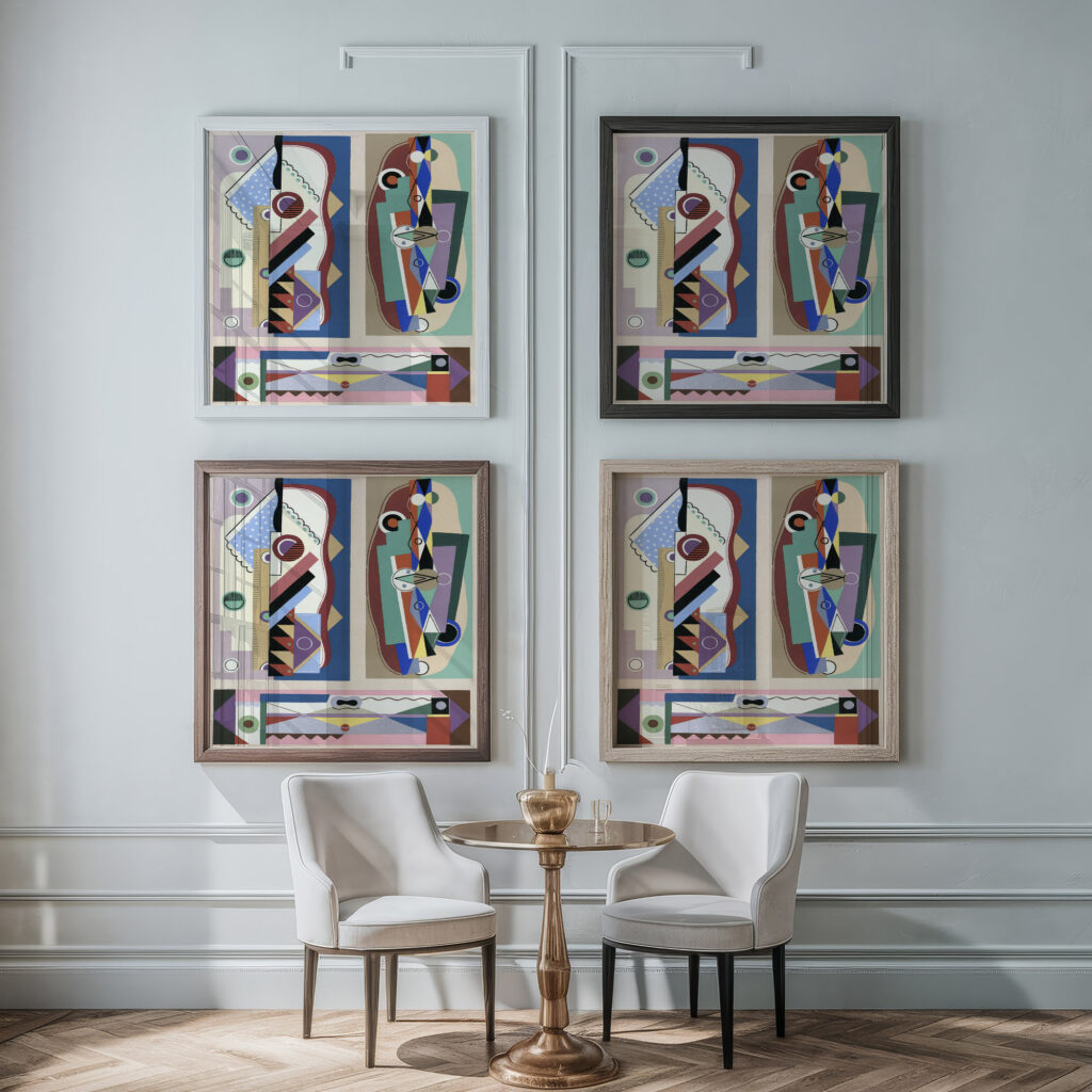 Collection decors et couleurs Pl.17 1930 Georges Valmier framed posters mockup