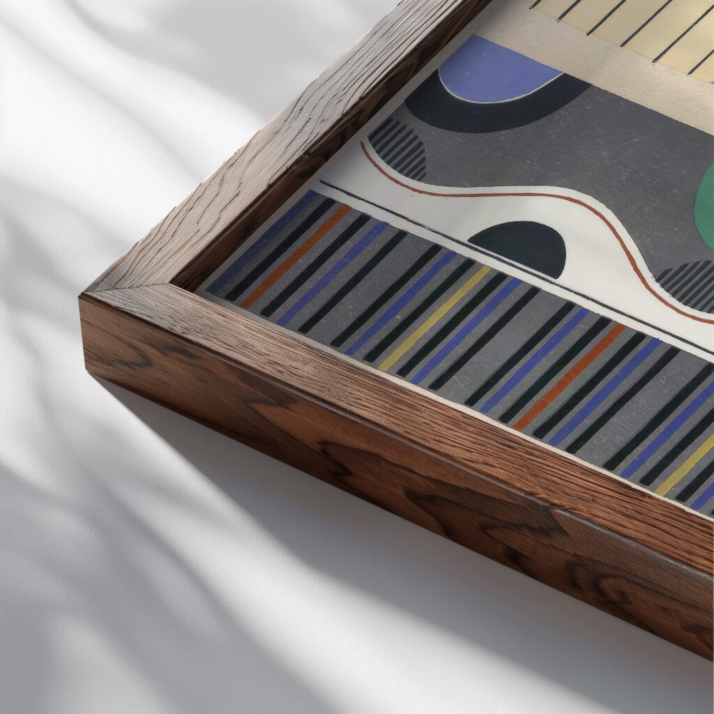 Collection decors et couleurs Pl.19 1930 Georges Valmier close up dark wood mockup