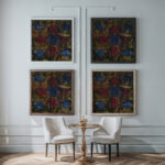 Collection of Figurines 1926 Paul Klee framed posters mockup