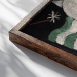 Collection of Numbers Designs and Letters Seen by Me at the Beginning of the War in Berlin–Military in Nature ca. 1915 Marsden Hartley close up dark wood mockup