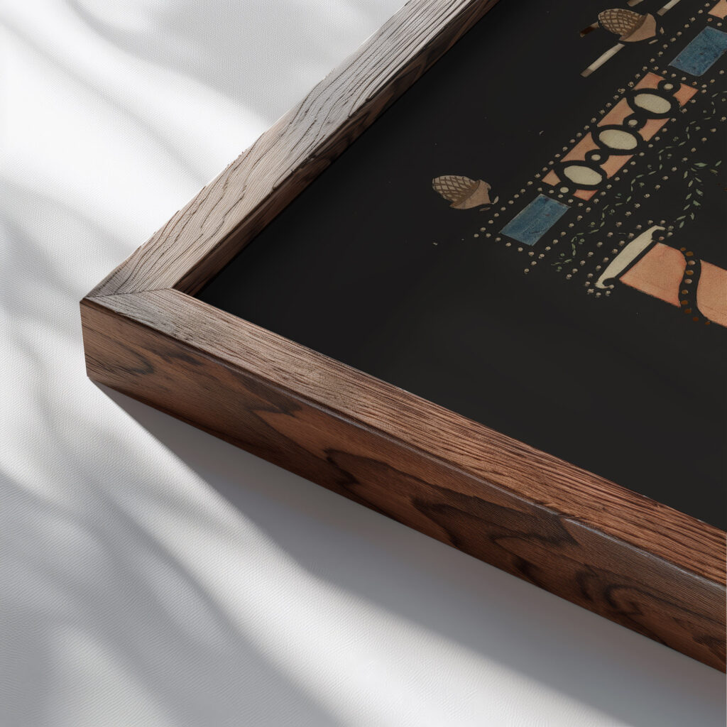 Colonnade with Fountains ca. 1780 Unknown close up dark wood mockup