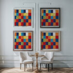 Color chart ‘Qu 1 1930 Paul Klee framed posters mockup