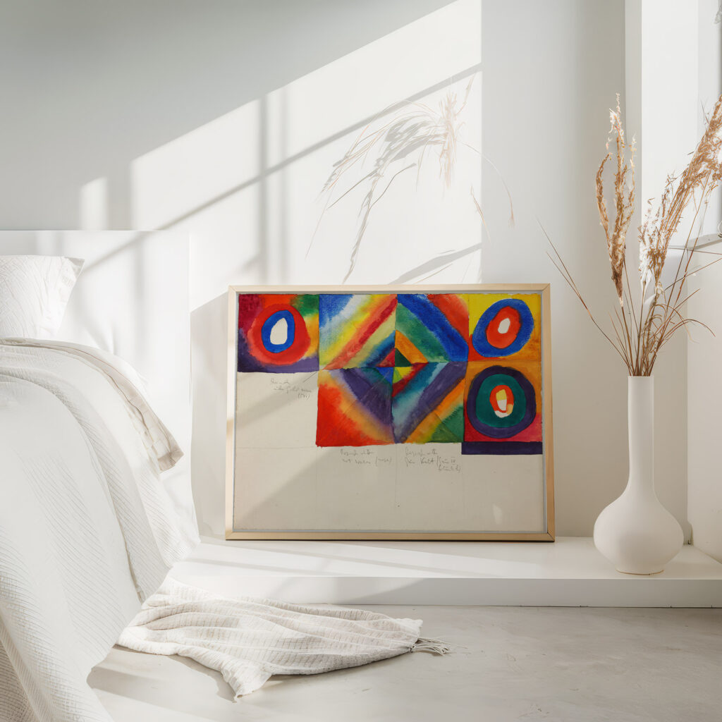 Color studies with information on painting technique 1913 Wassily Kandinsky 4 mockup