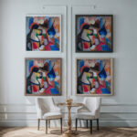 Colour Composition 1918 John Jon And framed posters mockup