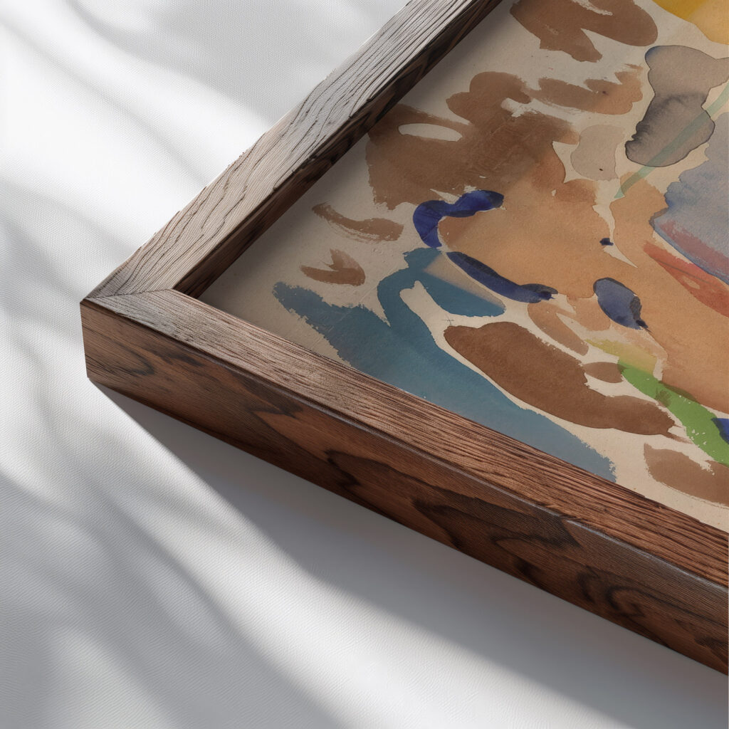 Colour Study Rik Wouters close up dark wood mockup
