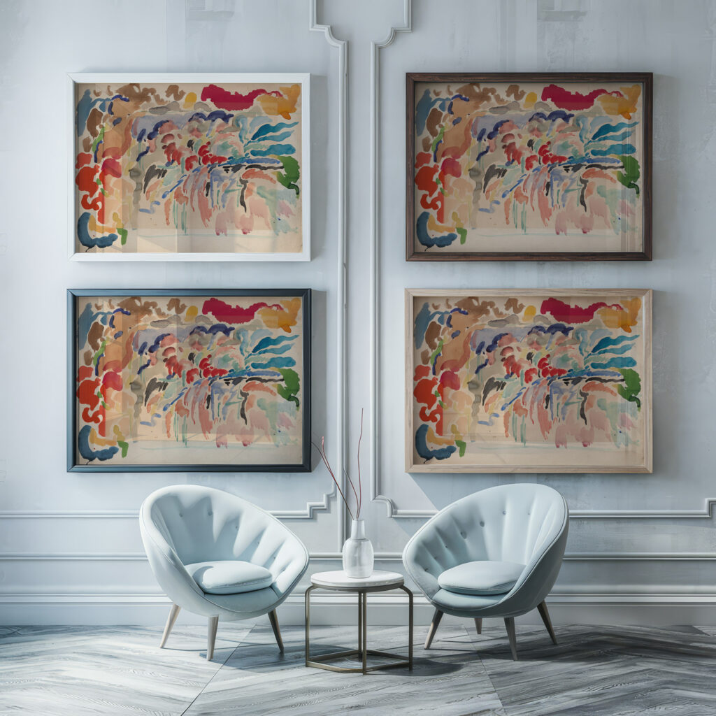 Colour Study Rik Wouters framed posters mockup
