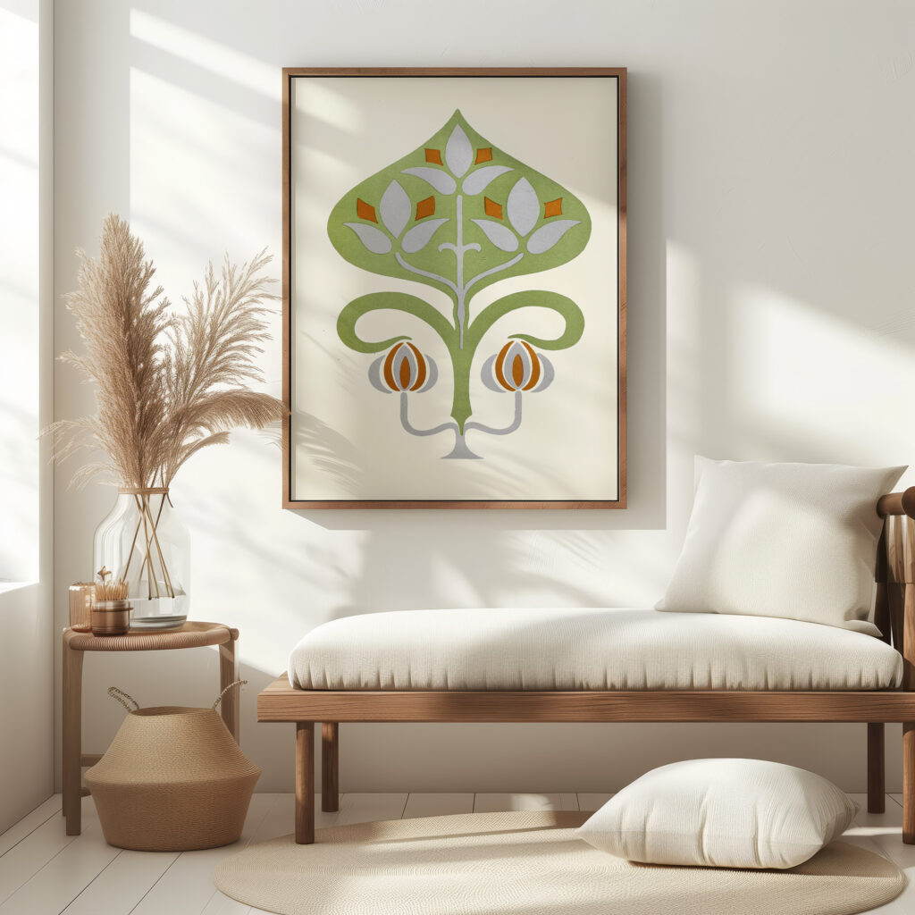 Combination of Broken Colours of Green Blue and Orange Harmony of Contrast 1912 James Ward 5 mockup