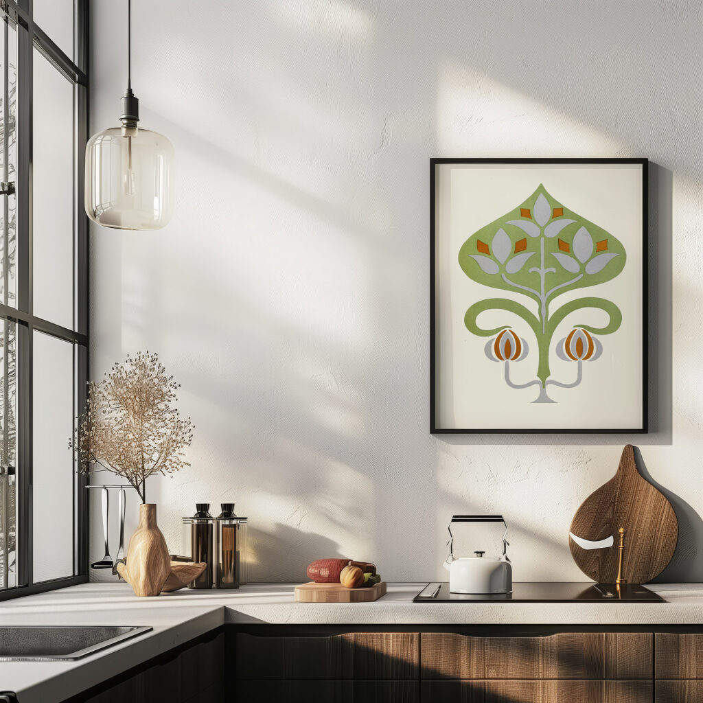 Combination of Broken Colours of Green Blue and Orange Harmony of Contrast 1912 James Ward 6 mockup