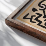 Comedians Handbill 1938 Paul Klee close up dark wood mockup Comedians Handbill 1938 Paul Klee close up dark wood mockup