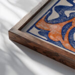 Compositie XX 1918 Jacoba van Heemskerck close up dark wood mockup