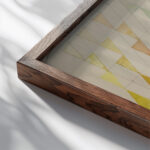 Compositie from 1914 until 1916 Jules Schmalzigaug close up dark wood mockup