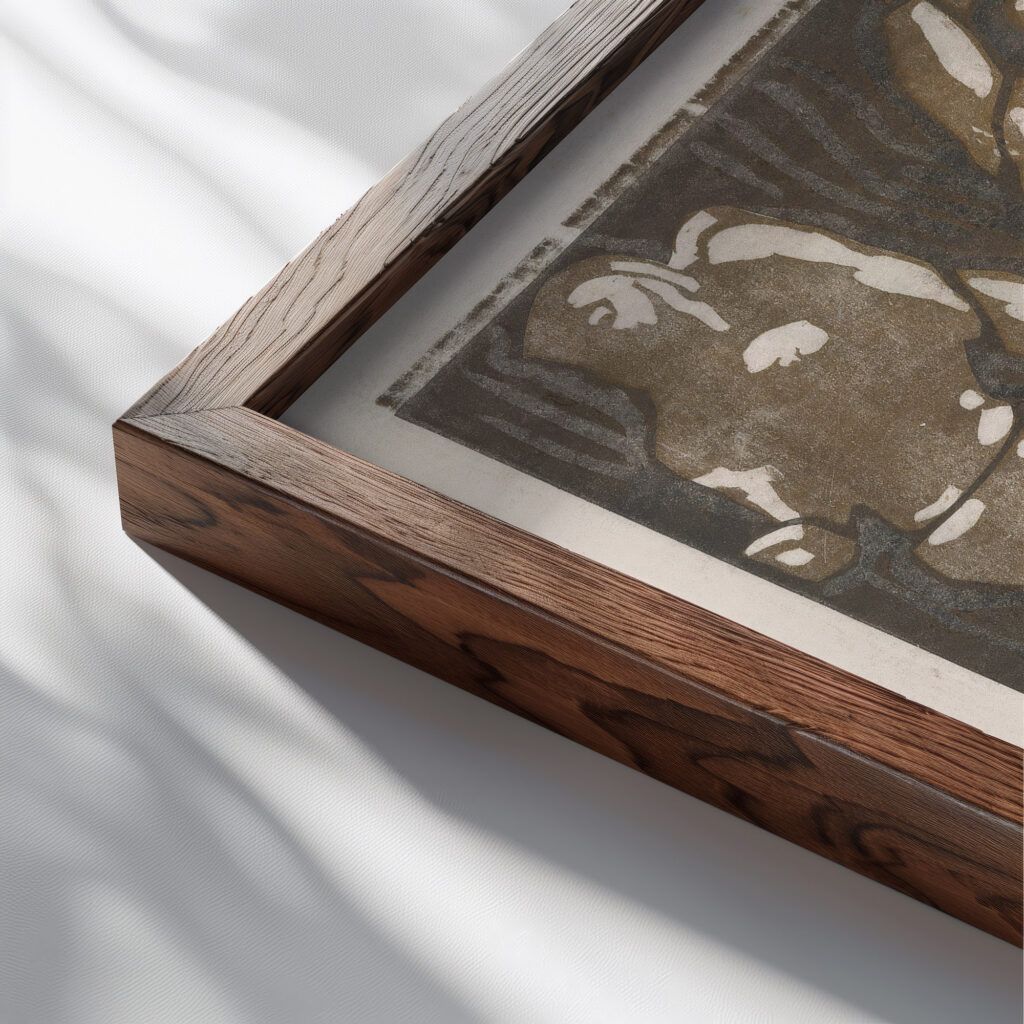 Compositie met zes menselijke figuren 1906 Reijer Stolk close up dark wood mockup